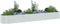 vidaXL - Plantenbak - verhoogd - 400x80x44 - cm - gegalvaniseerd - staal - zilver