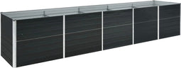 vidaXL - Plantenbak - verhoogd - 400x80x45 - cm - gegalvaniseerd - staal - antraciet
