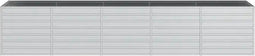 vidaXL - Plantenbak - verhoogd - 400x80x45 - cm - gegalvaniseerd - staal - zilver