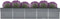 vidaXL - Plantenbak - verhoogd - 400x80x45 - cm - gegalvaniseerd - staal - grijs