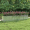 vidaXL - Plantenbak - verhoogd - 400x80x45 - cm - gegalvaniseerd - staal - zilver