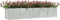 vidaXL - Plantenbak - verhoogd - 400x80x45 - cm - gegalvaniseerd - staal - zilver