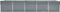 vidaXL - Plantenbak - verhoogd - 400x80x45 - cm - gegalvaniseerd - staal - grijs