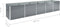 vidaXL - Plantenbak - verhoogd - 400x80x45 - cm - gegalvaniseerd - staal - grijs