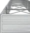 vidaXL - Plantenbak - verhoogd - 400x80x45 - cm - gegalvaniseerd - staal - zilver
