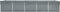 vidaXL - Plantenbak - verhoogd - 400x80x45 - cm - gegalvaniseerd - staal - grijs