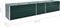 vidaXL - Plantenbak - verhoogd - 400x80x45 - cm - gegalvaniseerd - staal - groen