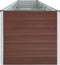 vidaXL - Plantenbak - verhoogd - 400x80x45 - cm - gegalvaniseerd - staal - bruin
