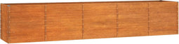 vidaXL - Plantenbak - verhoogd - 400x80x77 - cm - cortenstaal - roestig