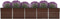 vidaXL - Plantenbak - verhoogd - 400x80x77 - cm - gegalvaniseerd - staal - bruin