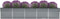 vidaXL - Plantenbak - verhoogd - 400x80x77 - cm - gegalvaniseerd - staal - grijs