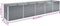 vidaXL - Plantenbak - verhoogd - 400x80x77 - cm - gegalvaniseerd - staal - grijs
