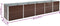 vidaXL - Plantenbak - verhoogd - 400x80x77 - cm - gegalvaniseerd - staal - bruin