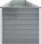 vidaXL - Plantenbak - verhoogd - 400x80x77 - cm - gegalvaniseerd - staal - grijs