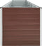 vidaXL - Plantenbak - verhoogd - 400x80x77 - cm - gegalvaniseerd - staal - bruin