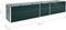 vidaXL - Plantenbak - verhoogd - 400x80x77 - cm - gegalvaniseerd - staal - groen