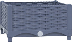 vidaXL - Plantenbak - verhoogd - 40x40x23 - cm - polypropyleen