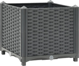 vidaXL - Plantenbak - verhoogd - 40x40x38 - cm - polypropyleen