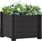 vidaXL - Plantenbak - verhoogd - 43x43x35 - cm - PP - antraciet