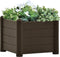 vidaXL - Plantenbak - verhoogd - 43x43x35 - cm - PP - mokka