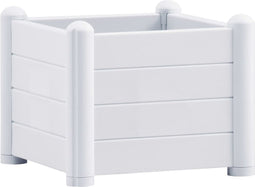 vidaXL - Plantenbak - verhoogd - 43x43x35 - cm - PP - wit