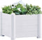 vidaXL - Plantenbak - verhoogd - 43x43x35 - cm - PP - wit