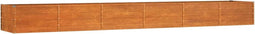 vidaXL - Plantenbak - verhoogd - 480x80x45 - cm - cortenstaal - roestig