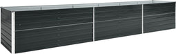 vidaXL - Plantenbak - verhoogd - 480x80x45 - cm - gegalvaniseerd - staal - antraciet