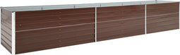 vidaXL - Plantenbak - verhoogd - 480x80x45 - cm - gegalvaniseerd - staal - bruin