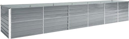 vidaXL - Plantenbak - verhoogd - 480x80x45 - cm - gegalvaniseerd - staal - grijs