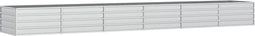 vidaXL - Plantenbak - verhoogd - 480x80x45 - cm - gegalvaniseerd - staal - zilver