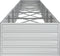 vidaXL - Plantenbak - verhoogd - 480x80x45 - cm - gegalvaniseerd - staal - zilver