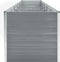 vidaXL - Plantenbak - verhoogd - 480x80x45 - cm - gegalvaniseerd - staal - grijs