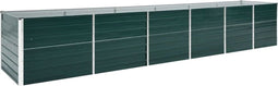 vidaXL - Plantenbak - verhoogd - 480x80x77 - cm - gegalvaniseerd - staal - groen