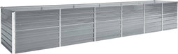 vidaXL - Plantenbak - verhoogd - 480x80x77 - cm - gegalvaniseerd - staal - grijs