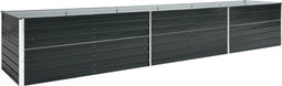 vidaXL - Plantenbak - verhoogd - 480x80x77 - cm - gegalvaniseerd - staal - antraciet