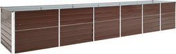 vidaXL - Plantenbak - verhoogd - 480x80x77 - cm - gegalvaniseerd - staal - bruin