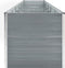 vidaXL - Plantenbak - verhoogd - 480x80x77 - cm - gegalvaniseerd - staal - grijs