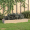 vidaXL - Plantenbak - verhoogd - 50x150 - cm - massief - grenenhout