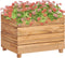 vidaXL - Plantenbak - verhoogd - 50x40x38 - cm - gerecycled - teakhout - en - staal