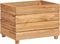vidaXL - Plantenbak - verhoogd - 50x40x38 - cm - gerecycled - teakhout - en - staal