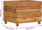 vidaXL - Plantenbak - verhoogd - 50x40x38 - cm - gerecycled - teakhout - en - staal