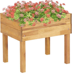 vidaXL - Plantenbak - verhoogd - 50x40x45 - cm - massief - acaciahout
