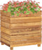 vidaXL - Plantenbak - verhoogd - 50x40x55 - cm - gerecycled - teakhout - en - staal