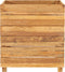 vidaXL - Plantenbak - verhoogd - 50x40x55 - cm - gerecycled - teakhout - en - staal