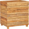 vidaXL - Plantenbak - verhoogd - 50x40x55 - cm - gerecycled - teakhout - en - staal
