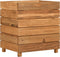 vidaXL - Plantenbak - verhoogd - 50x40x55 - cm - gerecycled - teakhout - en - staal