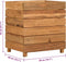 vidaXL - Plantenbak - verhoogd - 50x40x55 - cm - gerecycled - teakhout - en - staal