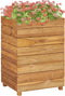 vidaXL - Plantenbak - verhoogd - 50x40x72 - cm - gerecycled - teakhout - en - staal