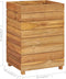 vidaXL - Plantenbak - verhoogd - 50x40x72 - cm - gerecycled - teakhout - en - staal